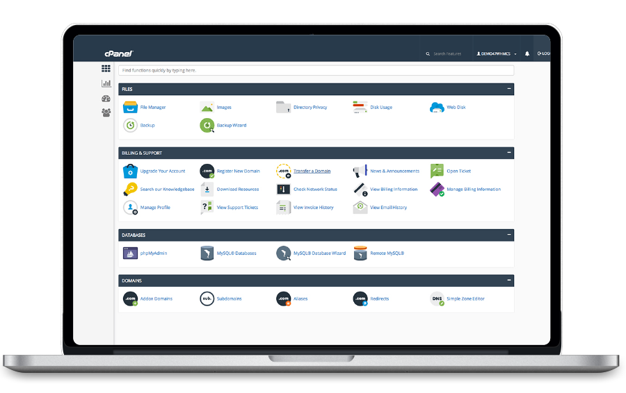 Layerstack cpanel server control panel