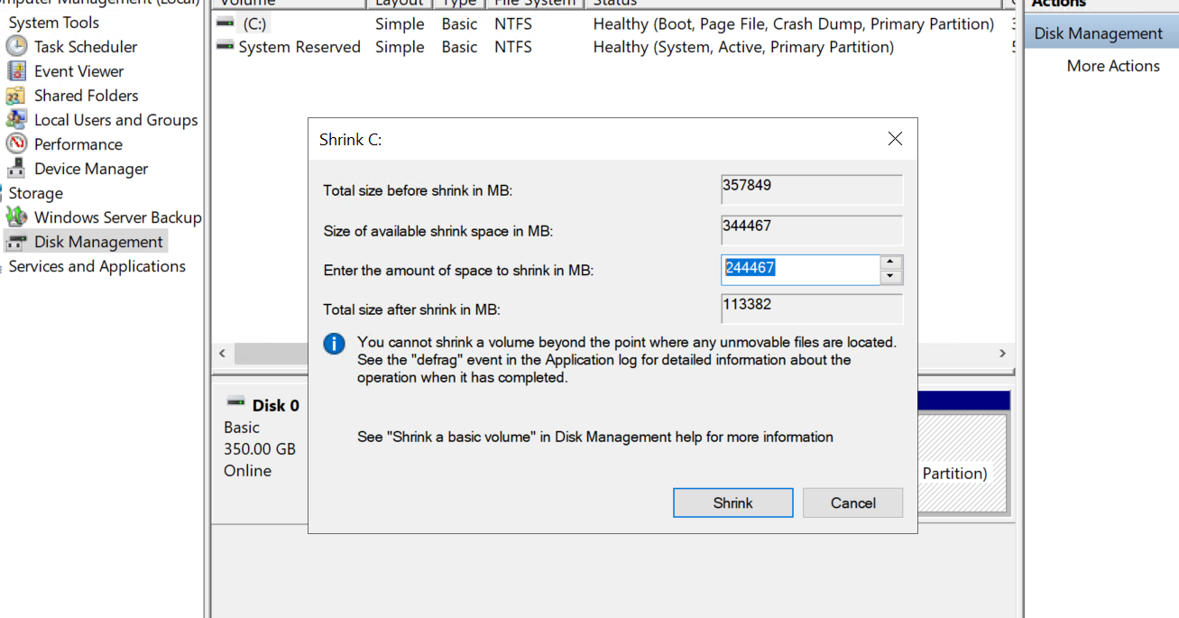 Layerstack Tutorials Layerstack How To Partition And Format The Hard Drive On Windows Cloud Servers